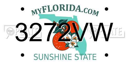 3272VW Florida License Plate