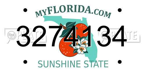 3274134 Florida License Plate