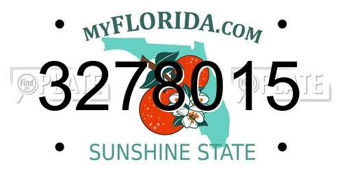 3278015 Florida License Plate