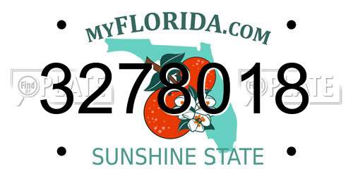 3278018 Florida License Plate