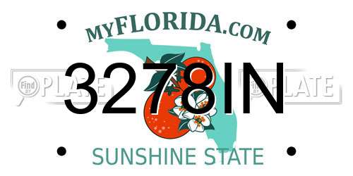 3278IN Florida License Plate