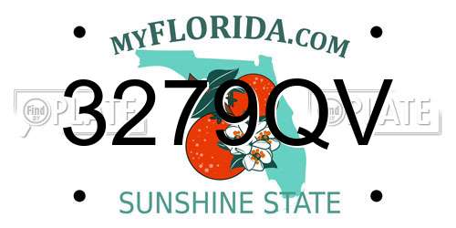 3279QV Florida License Plate