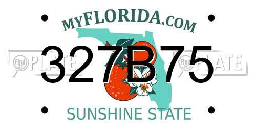 327B75 Florida License Plate