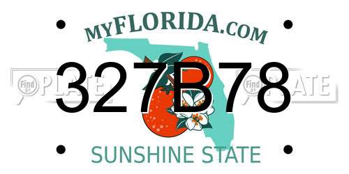 327B78 Florida License Plate