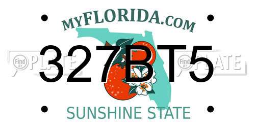 327BT5 Florida License Plate