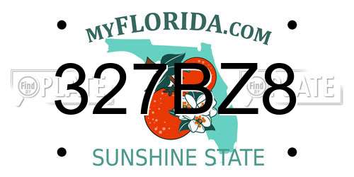 327BZ8 Florida License Plate