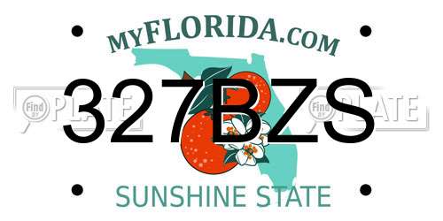 327BZS Florida License Plate