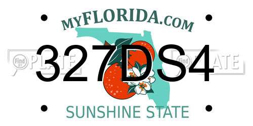 327DS4 Florida License Plate
