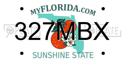327MBX Florida License Plate