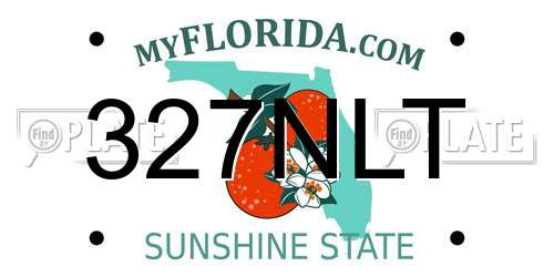 327NLT Florida License Plate