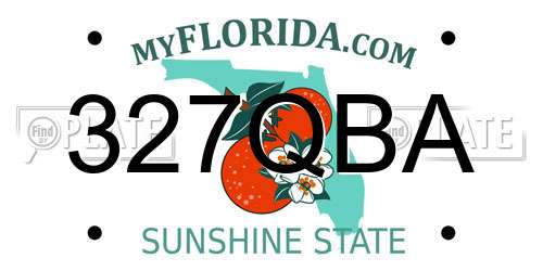 327QBA Florida License Plate