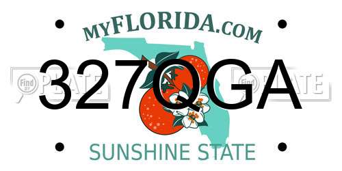 327QGA Florida License Plate