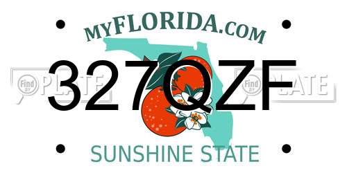327QZF Florida License Plate