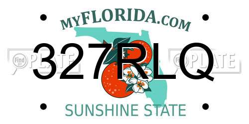 327RLQ Florida License Plate