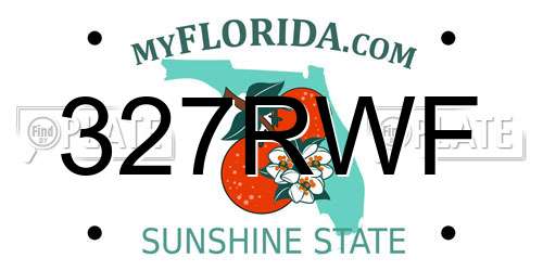 327RWF Florida License Plate