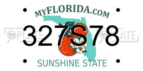 327S78 Florida License Plate