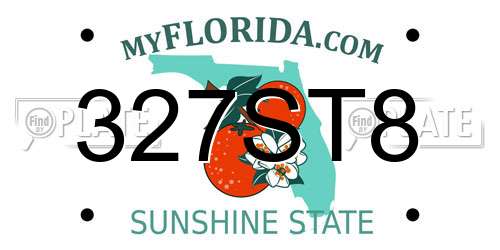 327ST8 Florida License Plate