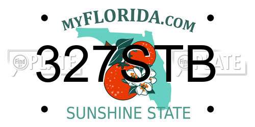 327STB Florida License Plate