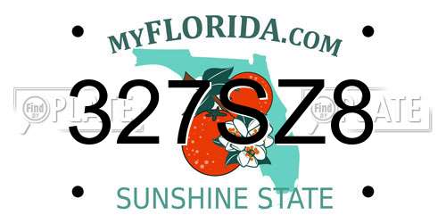 327SZ8 Florida License Plate