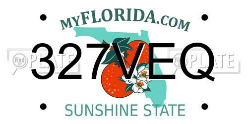 327VEQ Florida License Plate