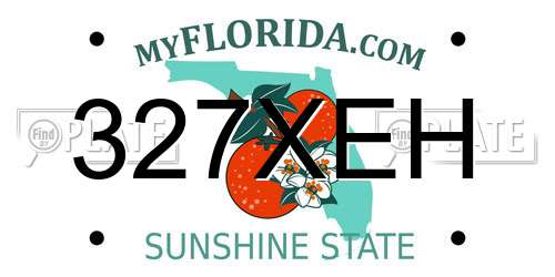 327XEH Florida License Plate