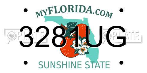 3281UG Florida License Plate