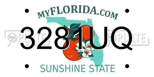 3281UQ Florida License Plate