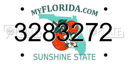 3283272 Florida License Plate
