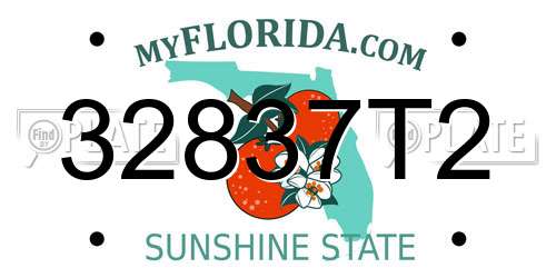 32837T2 Florida License Plate