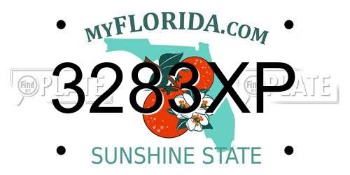 3283XP Florida License Plate
