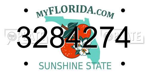 3284274 Florida License Plate