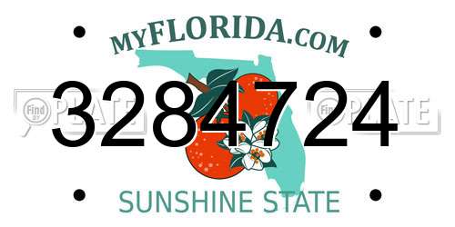 3284724 Florida License Plate