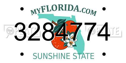 3284774 Florida License Plate