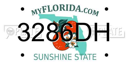 3286DH Florida License Plate