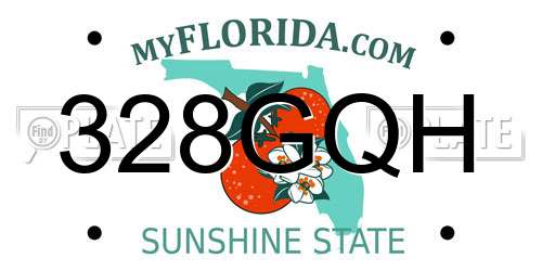 328GQH Florida License Plate