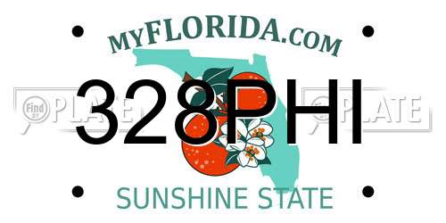 328PHI Florida License Plate