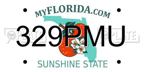329PMU Florida License Plate