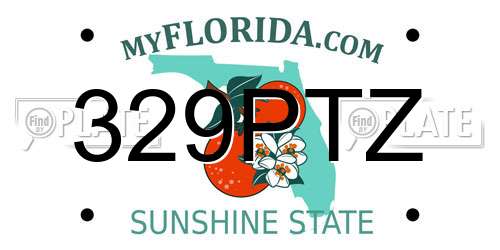 329PTZ Florida License Plate