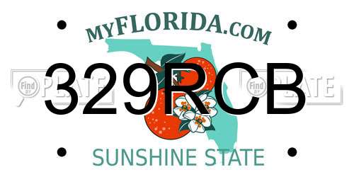 329RCB Florida License Plate