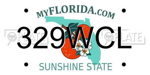 329WCL Florida License Plate