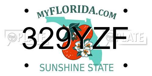329YZF Florida License Plate