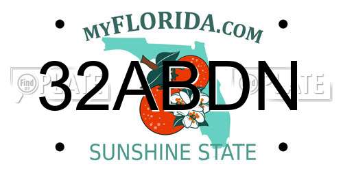 32ABDN Florida License Plate