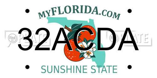32ACDA Florida License Plate