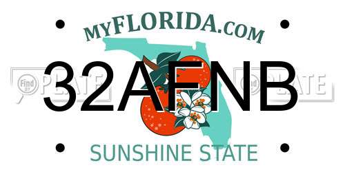 32AFNB Florida License Plate