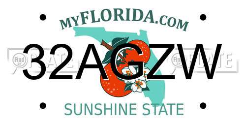 32AGZW Florida License Plate