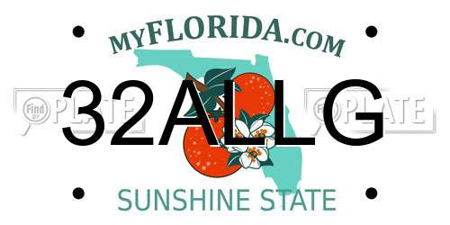 32ALLG Florida License Plate