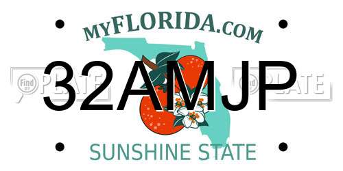 32AMJP Florida License Plate