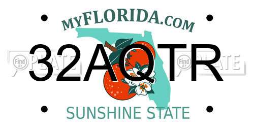 32AQTR Florida License Plate