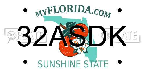 32ASDK Florida License Plate