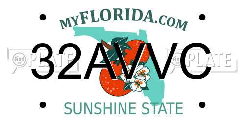 32AVVC Florida License Plate